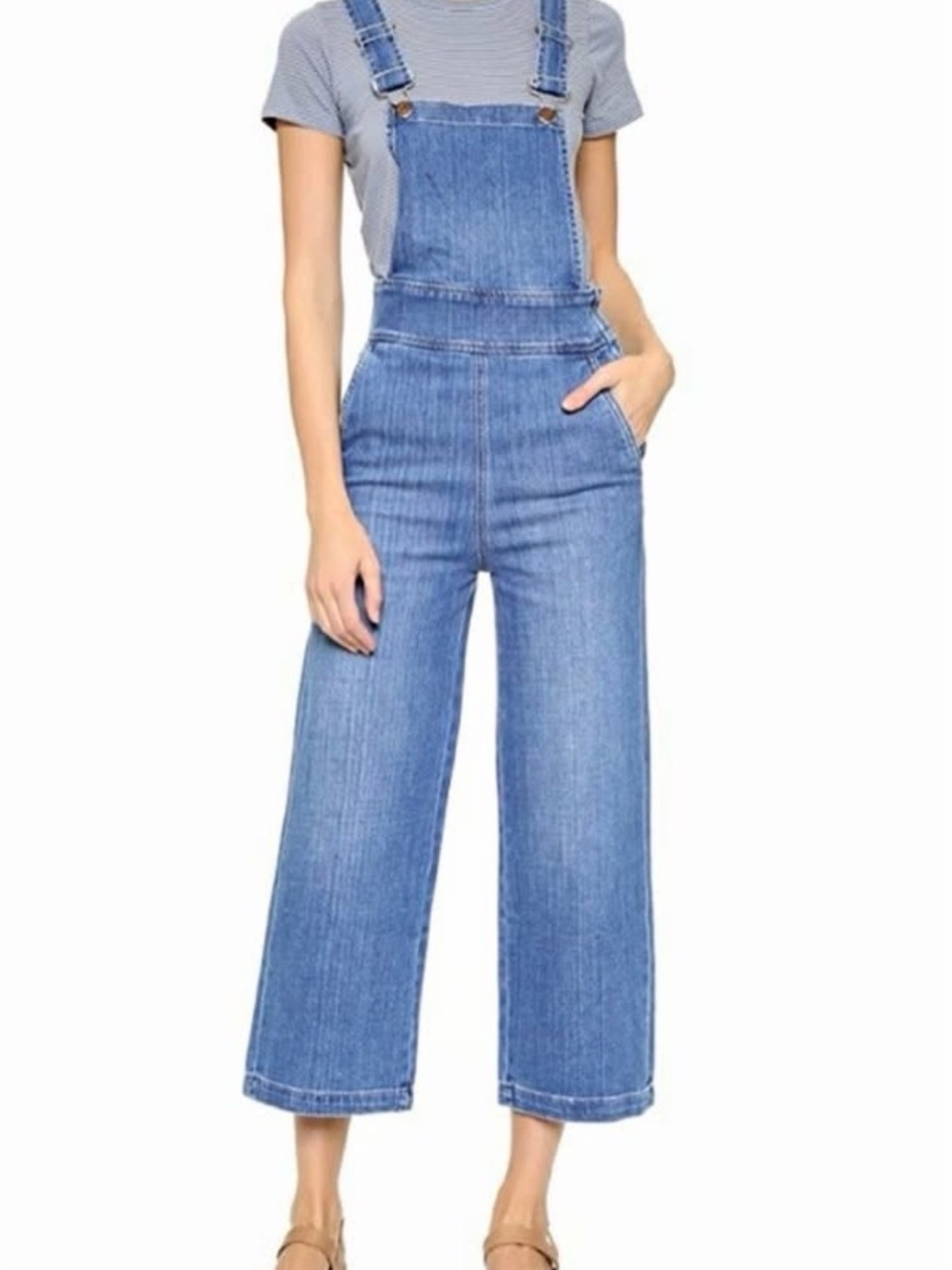 Madewell Summit Culotte Denim Overalls